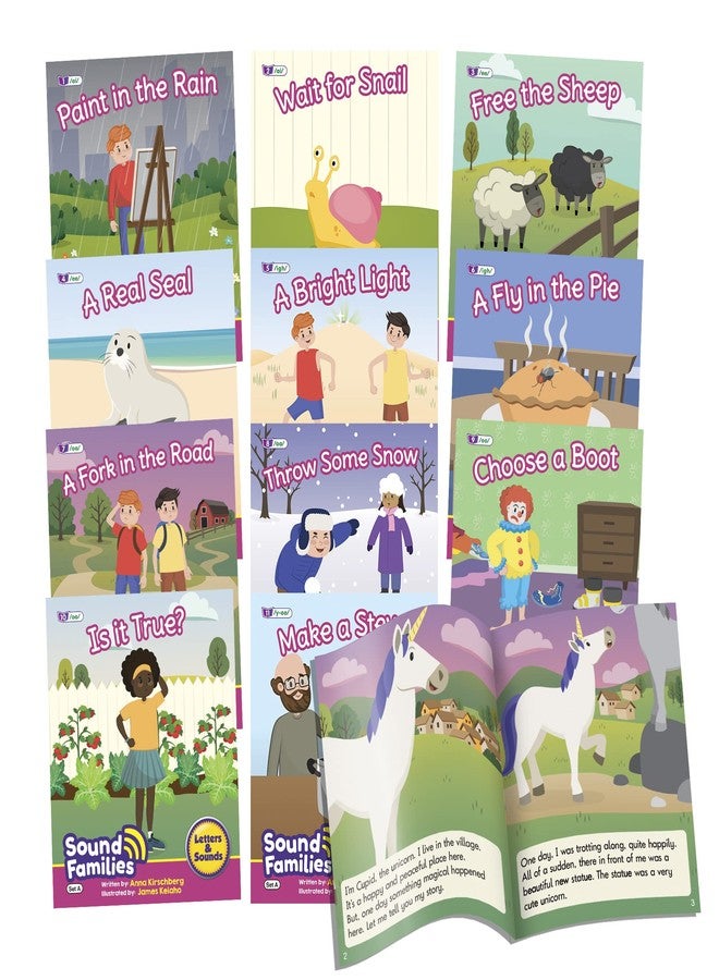 جونيور ليرنينغ سلسلة كتب القراءة القابلة للفك من جونيور ليرنينج، عائلات الأصوات، قصص حروف العلة الطويلة، المرحلة 5.5، تعلم القراءة، نصوص سهلة الفك، مع 12 كتابًا، للأعمار من 5 سنوات فما فوق، الصف التمهيدي - Image 1
